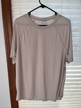 Patagonia Capilene Cool Trail light beige short sleeve crew neck